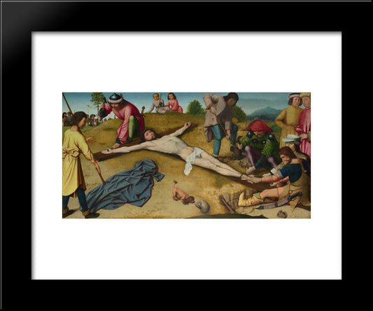 Christ Nailed To The Cross 20x24 Black Modern Wood Framed Art Print Poster by David, Gerard
