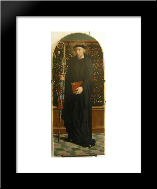 Polyptych Of Cervara St. Mauro 20x24 Black Modern Wood Framed Art Print Poster by David, Gerard
