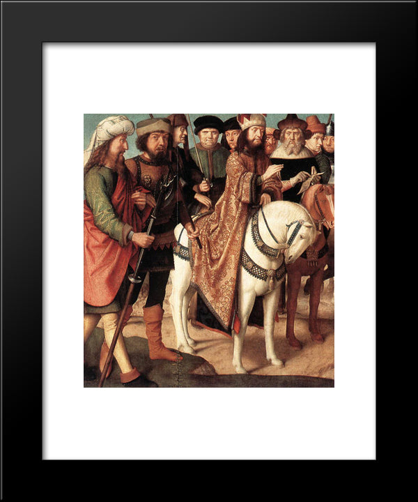 Roman Soldiers And Jewish Judges (Left Wing From The Triptych Of The Crucifixion) 20x24 Black Modern Wood Framed Art Print Poster by David, Gerard
