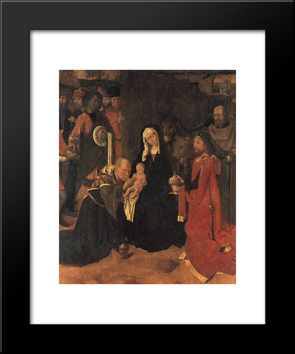 The Adoration Of The Magi 20x24 Black Modern Wood Framed Art Print Poster by David, Gerard