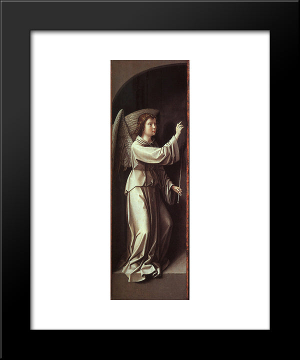 The Angel Of The Annunciation 20x24 Black Modern Wood Framed Art Print Poster by David, Gerard