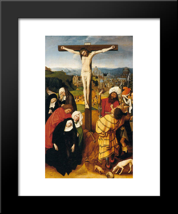 The Crucifixion 20x24 Black Modern Wood Framed Art Print Poster by David, Gerard