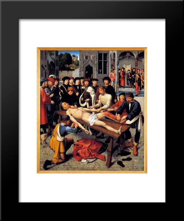 The Flaying Of The Corrupt Judge Sisamnes 20x24 Black Modern Wood Framed Art Print Poster by David, Gerard