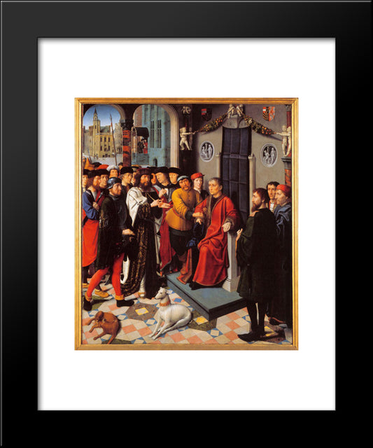 The Judgement Of Cambyses 20x24 Black Modern Wood Framed Art Print Poster by David, Gerard