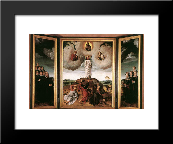 The Transfiguration Of Christ 20x24 Black Modern Wood Framed Art Print Poster by David, Gerard