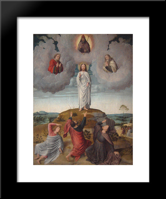 The Transfiguration Of Christ (Central Panel) 20x24 Black Modern Wood Framed Art Print Poster by David, Gerard