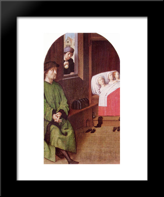 Two Legends Of St. Nicholas 20x24 Black Modern Wood Framed Art Print Poster by David, Gerard