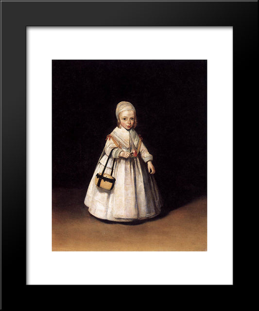 Helena Van Der Schalcke As A Child 20x24 Black Modern Wood Framed Art Print Poster by Terborch, Gerard