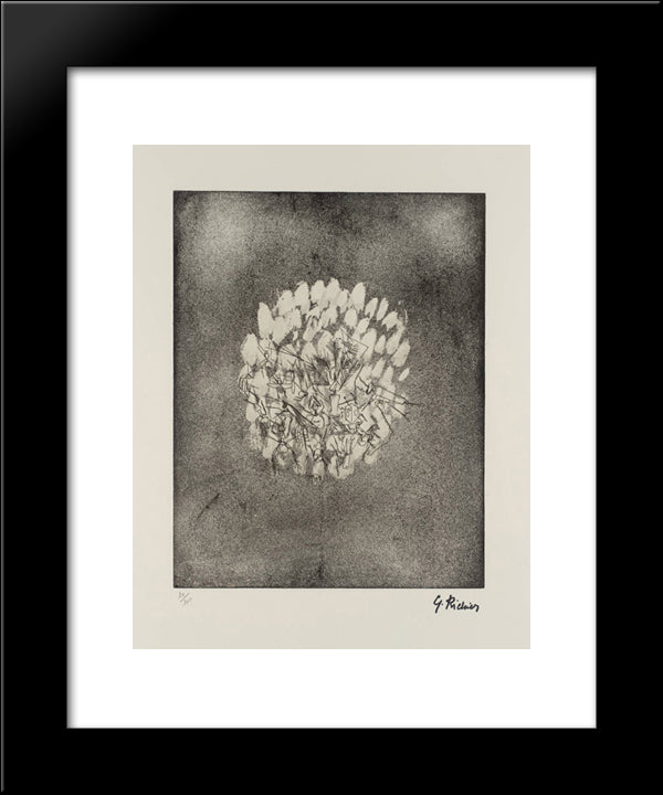 Insects 20x24 Black Modern Wood Framed Art Print Poster by Richier, Germaine