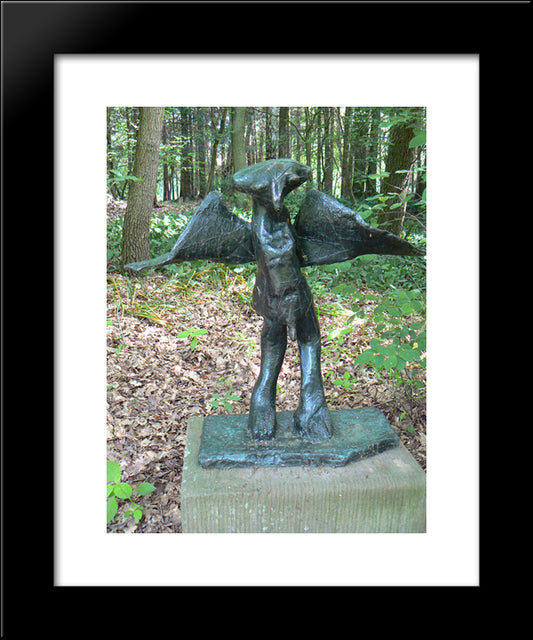 Le Grand Homme De La Nuit 20x24 Black Modern Wood Framed Art Print Poster by Richier, Germaine