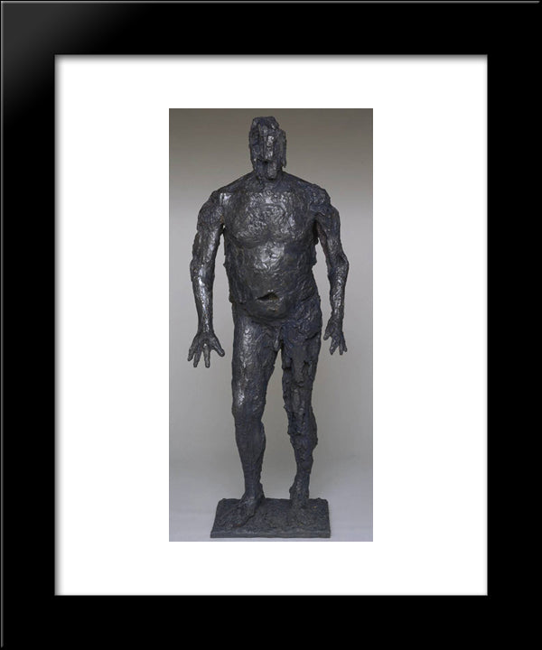 Storm Man 20x24 Black Modern Wood Framed Art Print Poster by Richier, Germaine