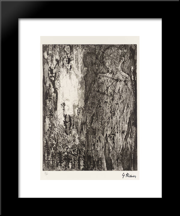 The Hurricane 20x24 Black Modern Wood Framed Art Print Poster by Richier, Germaine