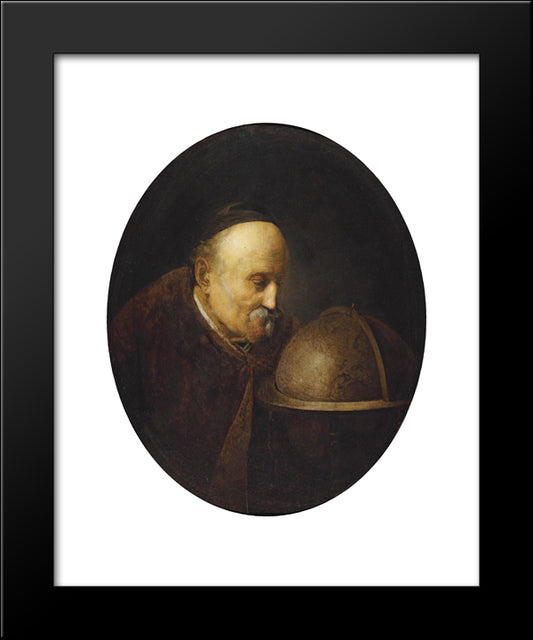 Heraklith 20x24 Black Modern Wood Framed Art Print Poster by Gerrit, Dou