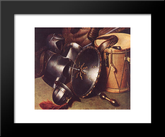 Officer Of The Marksman Society In Leiden (Detail) 20x24 Black Modern Wood Framed Art Print Poster by Gerrit, Dou