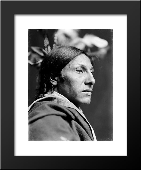 Amos Two Bulls, Dakota Sioux Indian 20x24 Black Modern Wood Framed Art Print Poster by Kasebier, Gertrude