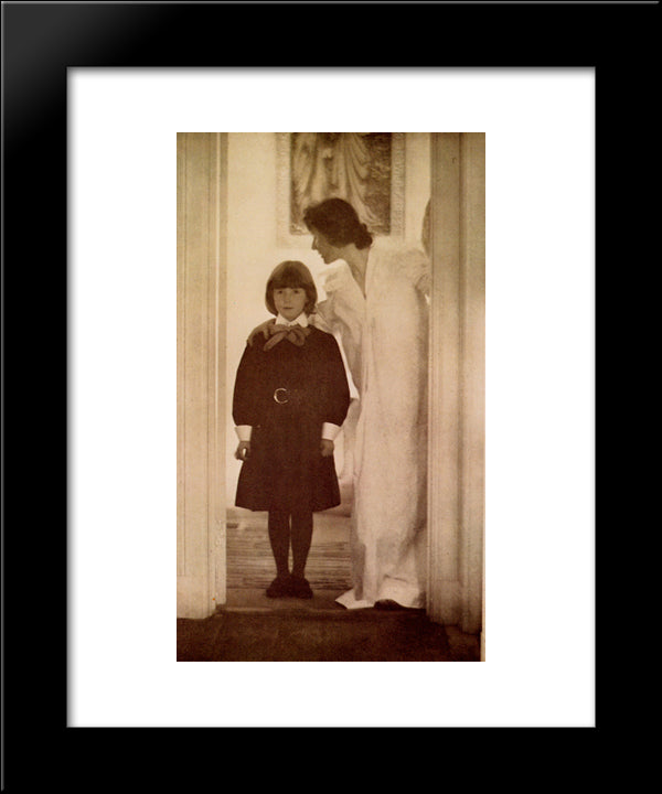 Blessed Art Thou Among Women 20x24 Black Modern Wood Framed Art Print Poster by Kasebier, Gertrude