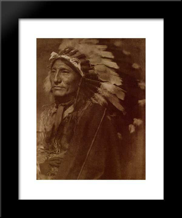 Indian Chief 20x24 Black Modern Wood Framed Art Print Poster by Kasebier, Gertrude