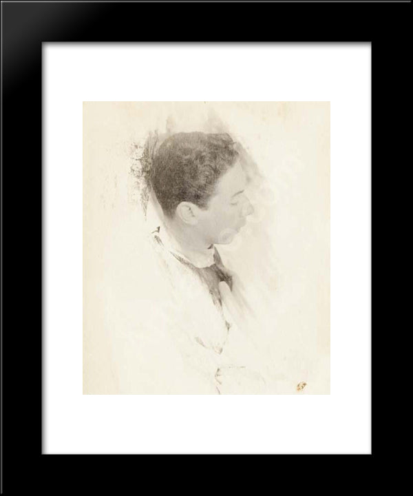 Portrait Of Baron Adolph De Meyer 20x24 Black Modern Wood Framed Art Print Poster by Kasebier, Gertrude