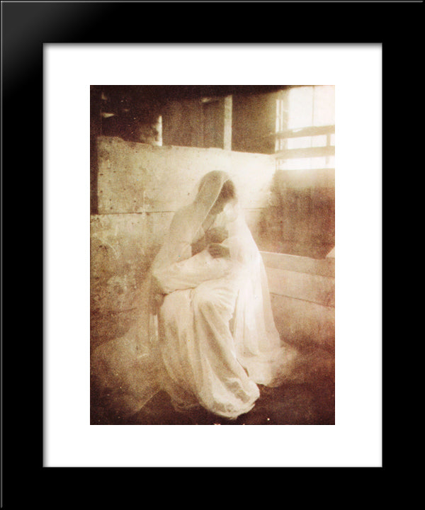 The Manger 20x24 Black Modern Wood Framed Art Print Poster by Kasebier, Gertrude