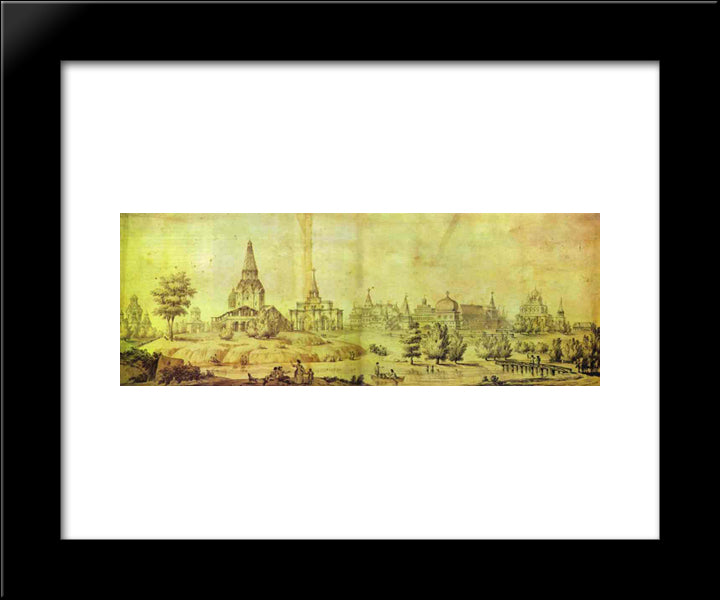 Kolomenskoye 20x24 Black Modern Wood Framed Art Print Poster by Quarenghi, Giacomo