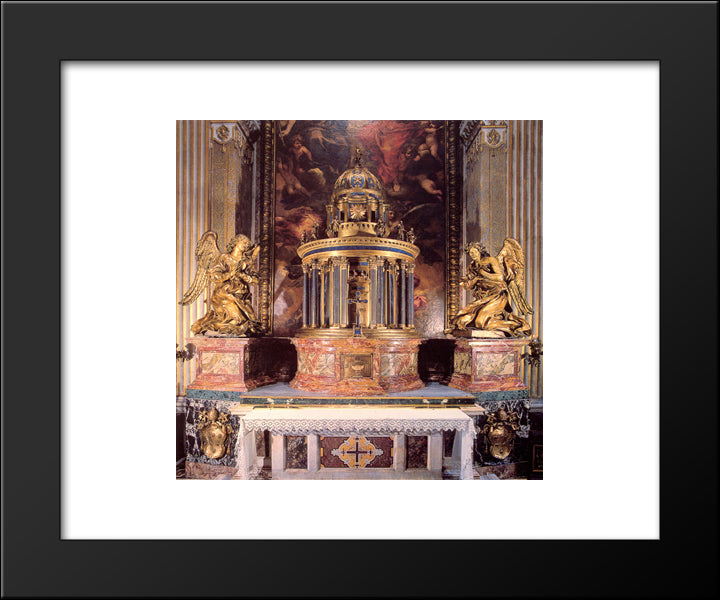 Altar Of The Cappella Del Sacramento 20x24 Black Modern Wood Framed Art Print Poster by Reynolds, Joshua