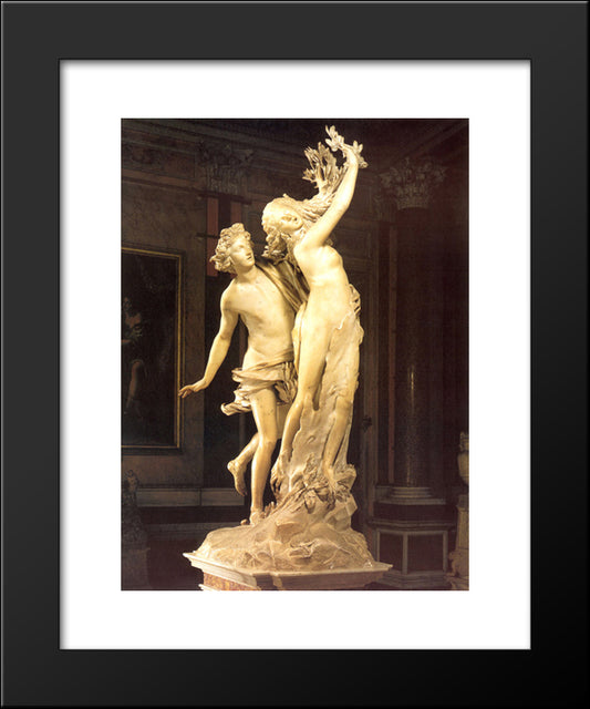 Apollo And Daphne 20x24 Black Modern Wood Framed Art Print Poster by Reynolds, Joshua