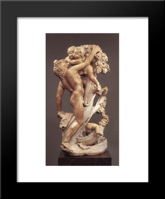 Bacchanal A Faun Teased By Children 20x24 Black Modern Wood Framed Art Print Poster by Reynolds, Joshua