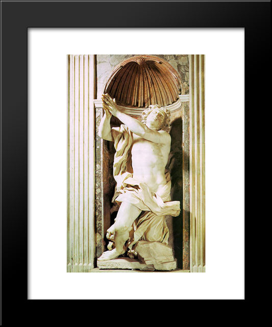 Daniel And The Lion 20x24 Black Modern Wood Framed Art Print Poster by Reynolds, Joshua