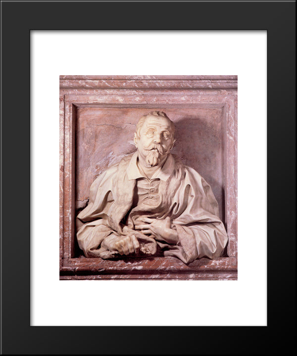 Memorial Bust Of Gabriele Fonseca 20x24 Black Modern Wood Framed Art Print Poster by Reynolds, Joshua