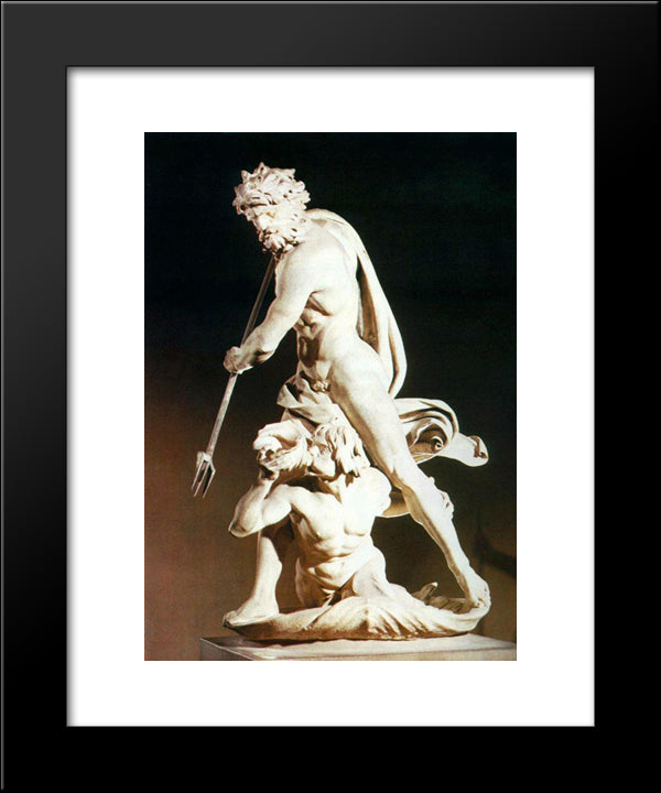 Neptune And Triton 20x24 Black Modern Wood Framed Art Print Poster by Reynolds, Joshua