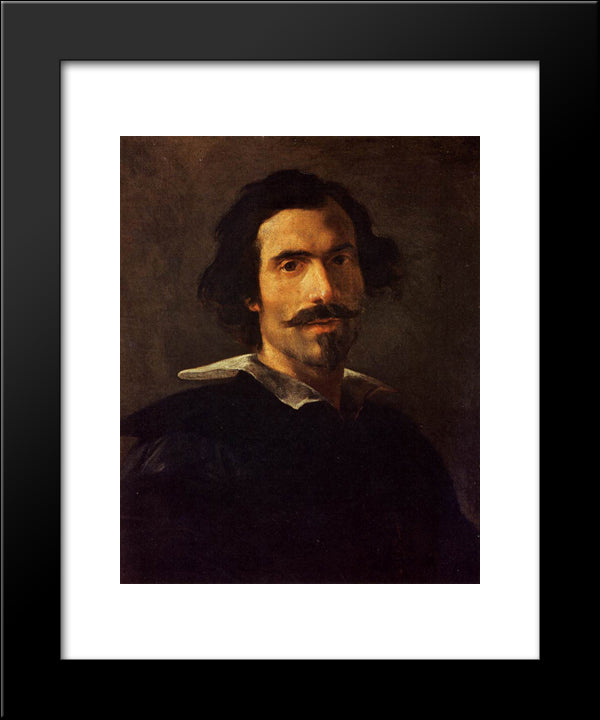 Self-Portrait 20x24 Black Modern Wood Framed Art Print Poster by Reynolds, Joshua