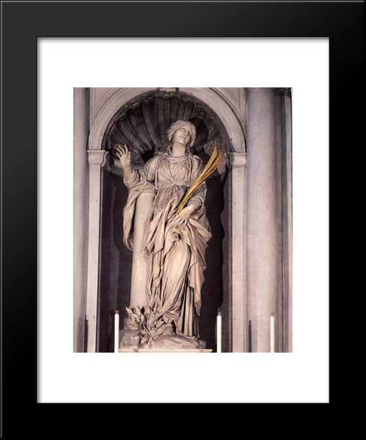St. Bibiana 20x24 Black Modern Wood Framed Art Print Poster by Reynolds, Joshua