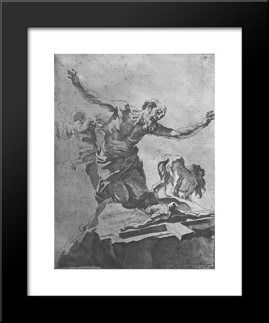 St. Jerome 20x24 Black Modern Wood Framed Art Print Poster by Reynolds, Joshua