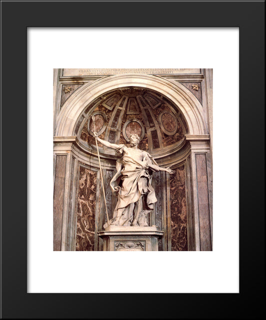 St. Longinus 20x24 Black Modern Wood Framed Art Print Poster by Reynolds, Joshua