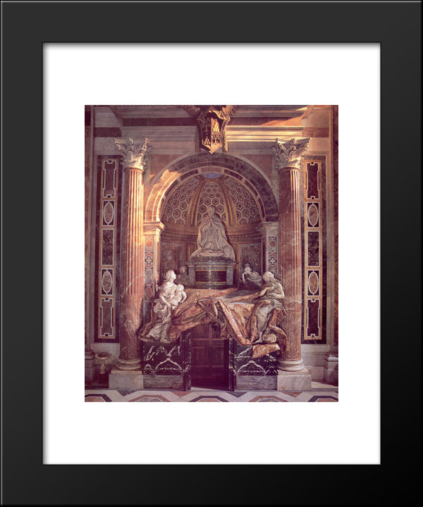 Tomb Of Pope Alexander Vii 20x24 Black Modern Wood Framed Art Print Poster by Reynolds, Joshua