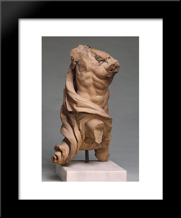 Torso Of Neptune 20x24 Black Modern Wood Framed Art Print Poster by Reynolds, Joshua