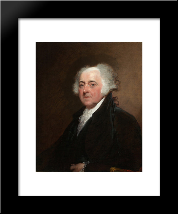 John Adams 20x24 Black Modern Wood Framed Art Print Poster by Stuart, Gilbert