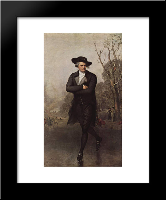 The Skater (Portrait Of William Grant) 20x24 Black Modern Wood Framed Art Print Poster by Stuart, Gilbert