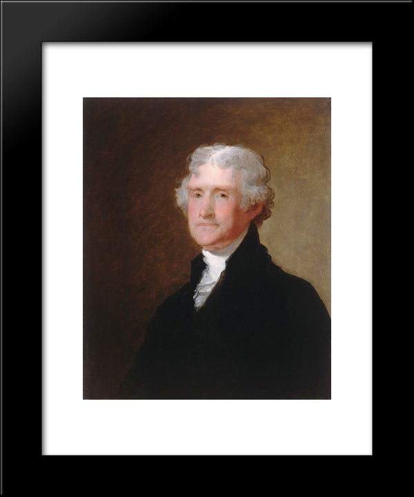 Thomas Jefferson 20x24 Black Modern Wood Framed Art Print Poster by Stuart, Gilbert