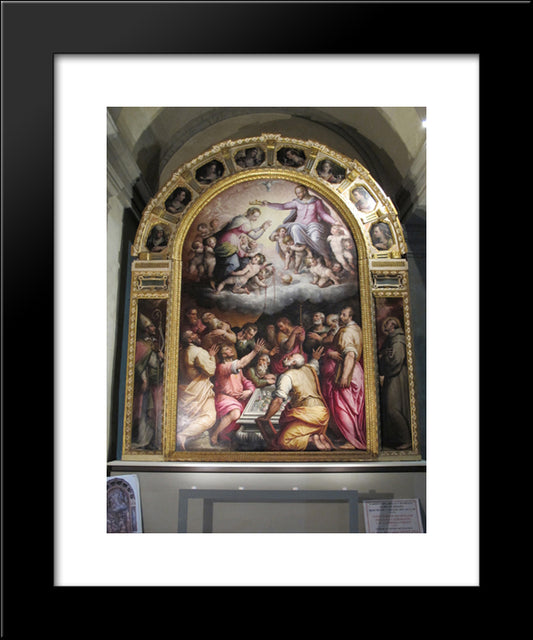 Assumption Of The Virgin 20x24 Black Modern Wood Framed Art Print Poster by Vasari, Giorgio