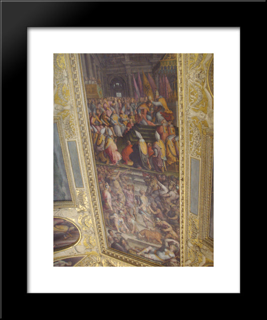 Clement Vii Crowns Charles V 20x24 Black Modern Wood Framed Art Print Poster by Vasari, Giorgio