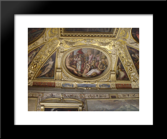 Clement Vii Returns From France To Rome 20x24 Black Modern Wood Framed Art Print Poster by Vasari, Giorgio