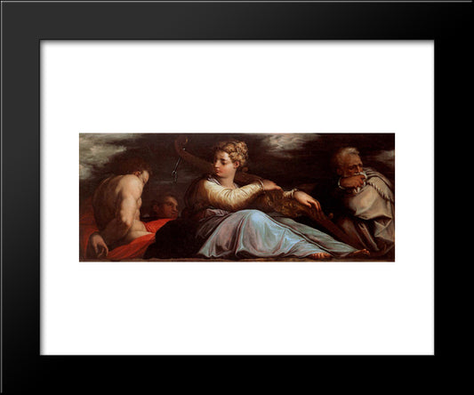 Patience 20x24 Black Modern Wood Framed Art Print Poster by Vasari, Giorgio