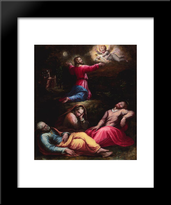 The Garden Of Gethsemane 20x24 Black Modern Wood Framed Art Print Poster by Vasari, Giorgio