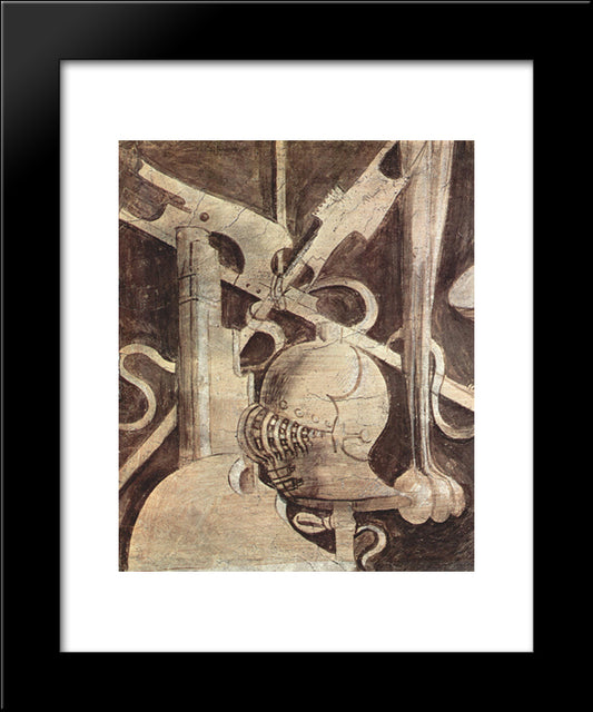 Armor 20x24 Black Modern Wood Framed Art Print Poster by Giorgione