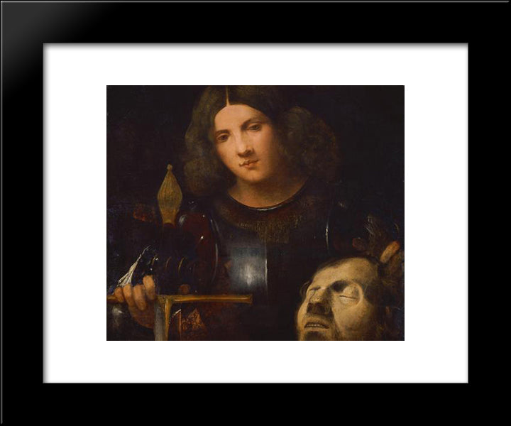 David With The Head Of Goliath 20x24 Black Modern Wood Framed Art Print Poster by Giorgione