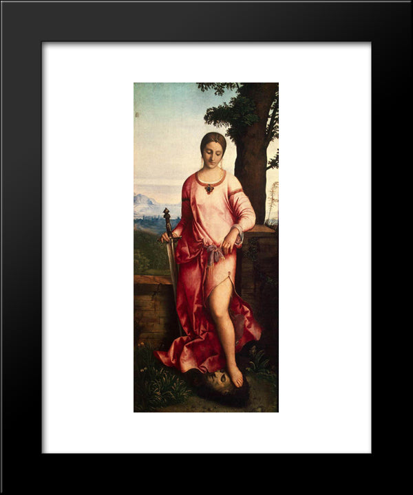 Judith 20x24 Black Modern Wood Framed Art Print Poster by Giorgione