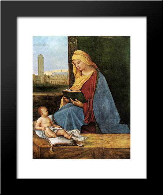 Virgin And Child (The Tallard Madonna) 20x24 Black Modern Wood Framed Art Print Poster by Giorgione