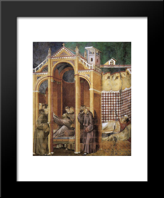 Apparition To Fra Agostino And To Bishop Guido Of Arezzo 20x24 Black Modern Wood Framed Art Print Poster by Giotto