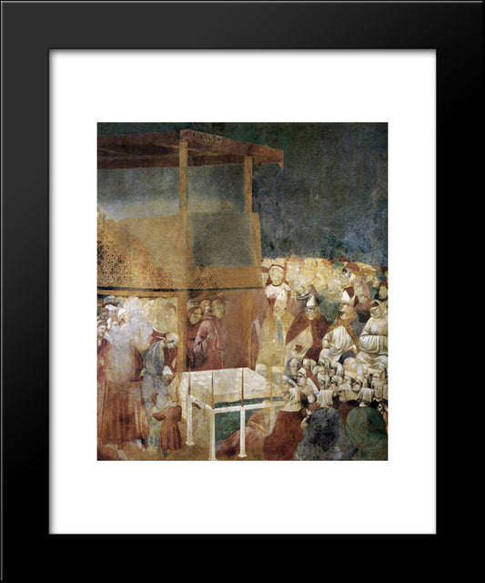 Canonization Of St Francis 20x24 Black Modern Wood Framed Art Print Poster by Giotto